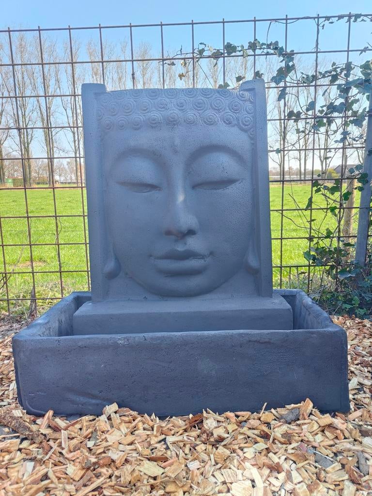 Mooie grote oosterse Buddha fontein water ornament beton, Ophalen, Beton, Fontein