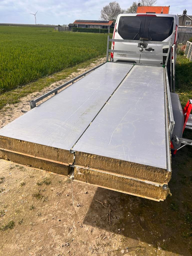 Sandwichpanelen - Isolatie voor dak, wand of vloer, Ophalen, Gebruikt, Steenwol, 5 tot 10 m²