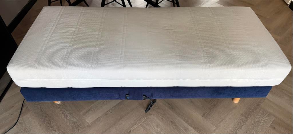 Ubica Elektrisch Verstelbaar Bed - 1 persoons, 90 cm, Eenpersoons, Blauw, Ophalen of Verzenden