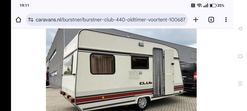 Bürstner Club 440 TN met voortent en luifel, Particulier