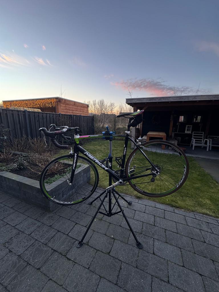 Merida racefiets maat L (56 inch)met Shimano Tiagra, Fietsen en Brommers, Fietsen | Racefietsen, Gebruikt, Heren, 15 tot 20 versnellingen