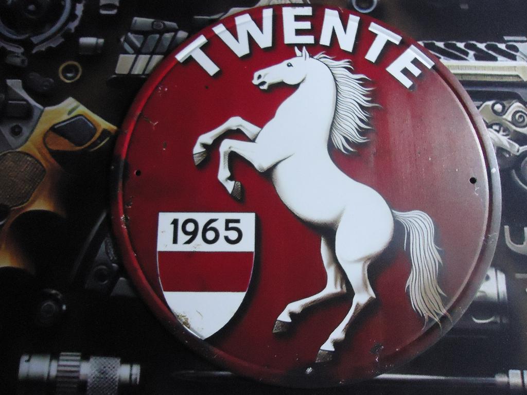 Wandplaat FC TWENTE 20 cm rond  NIEUW!!!, Maat XS of kleiner, Verzenden, Nieuw, Shirt