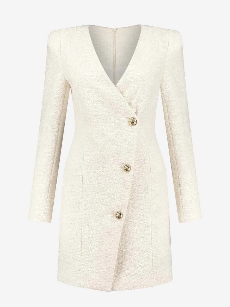 Nikkie jurk XS - Elegant en stijlvol, Ophalen, Wit, Zo goed als nieuw, Maat 34 (XS) of kleiner