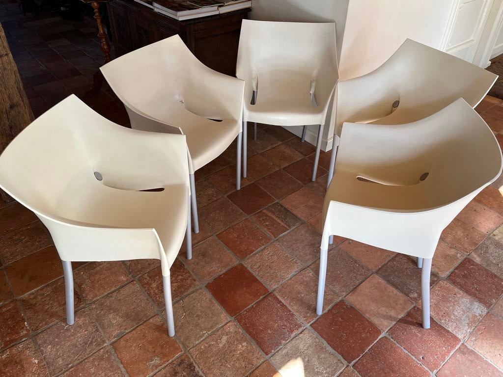 Kartell dr no stoelen 6 stuks stoelen creme wit, Ophalen, Gebruikt, Wit