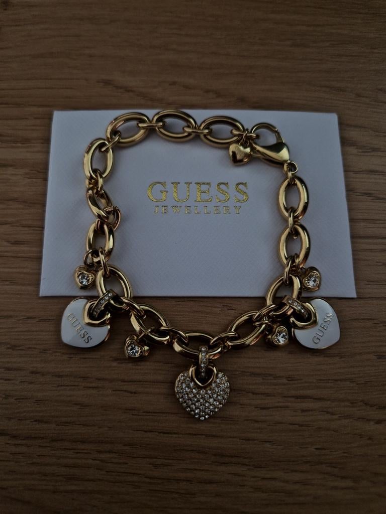 Guess Crazy In Love Armband Wit, Sieraden, Tassen en Uiterlijk, Armbanden, Overige materialen, Wit, Ophalen of Verzenden, Zo goed als nieuw