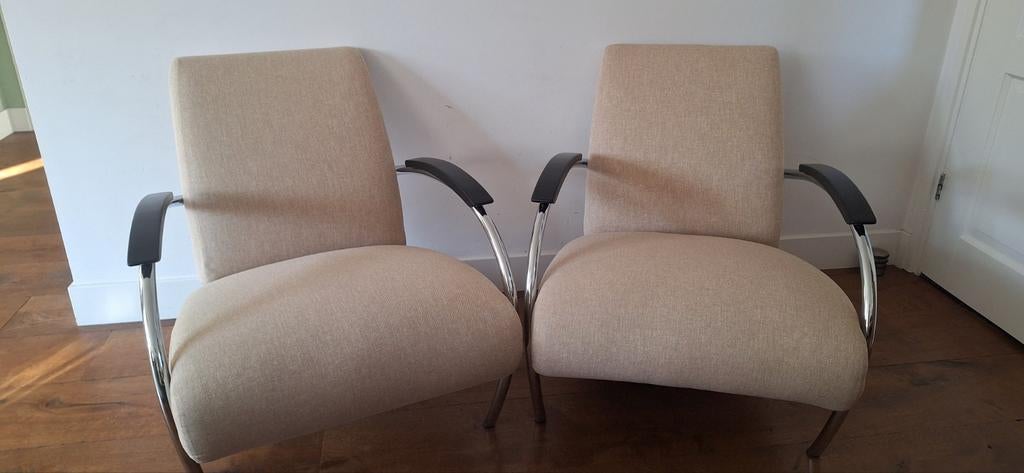 Gelderland fauteuil 5470 design jan des bouvrie als nieuw 2x, Ophalen, 75 tot 100 cm, Zo goed als nieuw, Stof