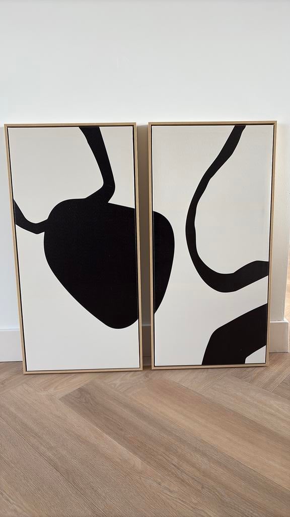 2 lijsten met zwarte print 40/80 cm, Ophalen