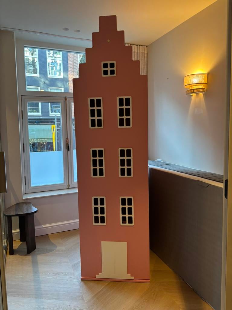 Lichtroze Kastvaneenhuis NL design kledingkast, Ophalen, 50 tot 100 cm, Zo goed als nieuw, 150 tot 200 cm