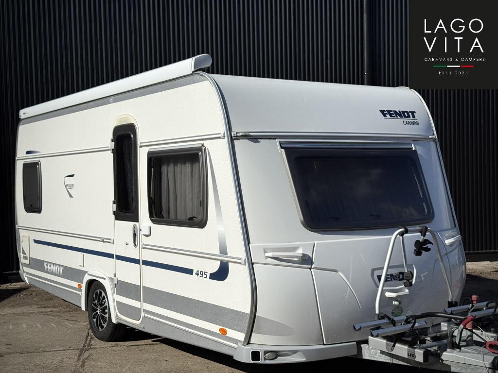 Fendt Platin 495 SF | Mover | Luifel | Fietsendrager |, Caravans en Kamperen, Rondzit, Bedrijf, Schokbreker, Overige typen