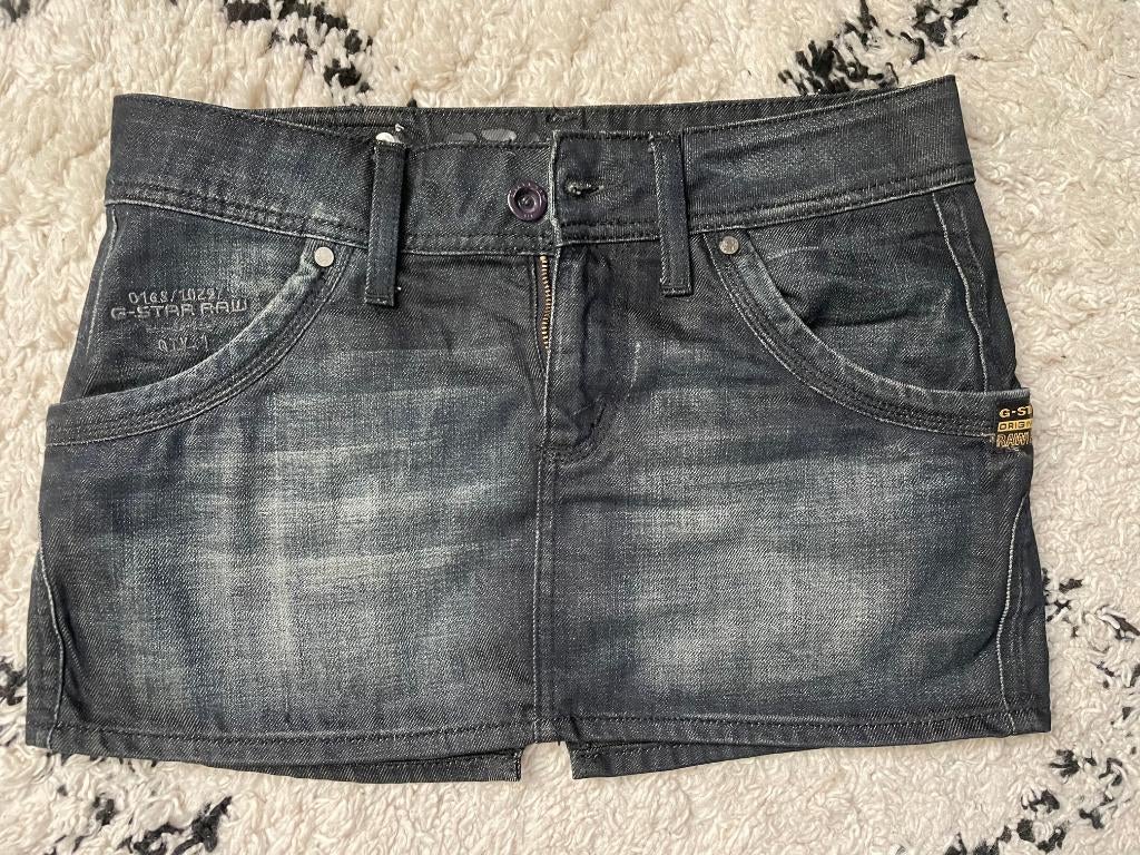 Spijkerrok/ minirok van G-Star mt 28, Blauw, Ophalen of Verzenden, Maat 36 (S), Boven de knie