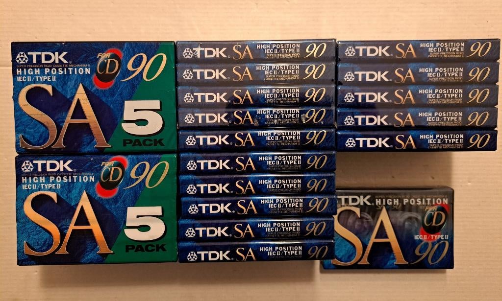 TDK SA gesealde cassettebandjes te koop!, Cd's en Dvd's, Cassettebandjes, Overige genres, Ophalen of Verzenden, Nieuw in verpakking