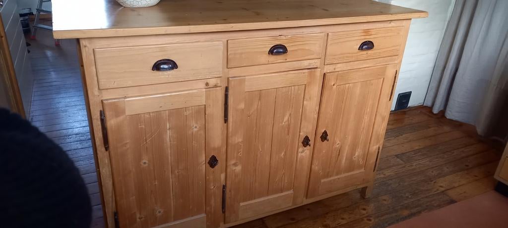 Oude grenen kast, Huis en Inrichting, Kasten | Dressoirs, Ophalen, Gebruikt, 50 tot 75 cm, 100 tot 150 cm