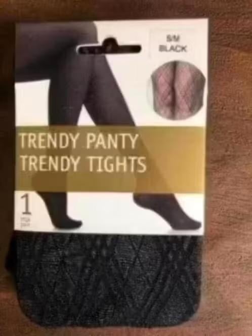 Nieuwe panty met print, Maat 36/38 (S), Verzenden, Zwart, Nieuw