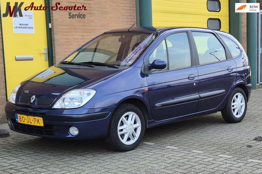 Renault Scénic 1.6-16V Expression Airco! Automaat!, Auto's, Stof, Zwart, 4 cilinders, Blauw