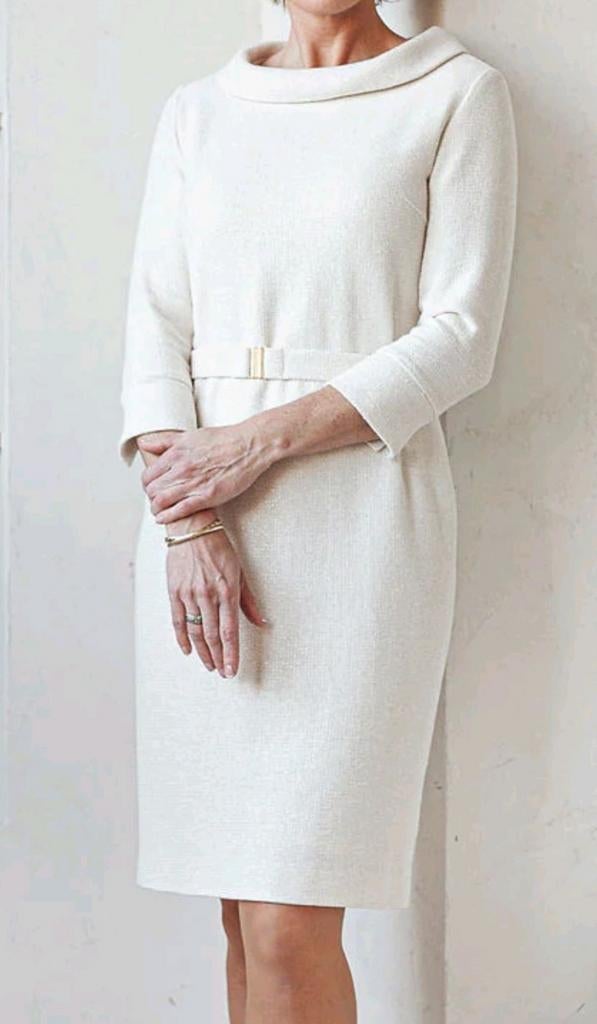 Feestelijke jurk dress lilytime lilitime mt 40 42 44 l, Verzenden, Beige, Maat 42/44 (L), Zo goed als nieuw