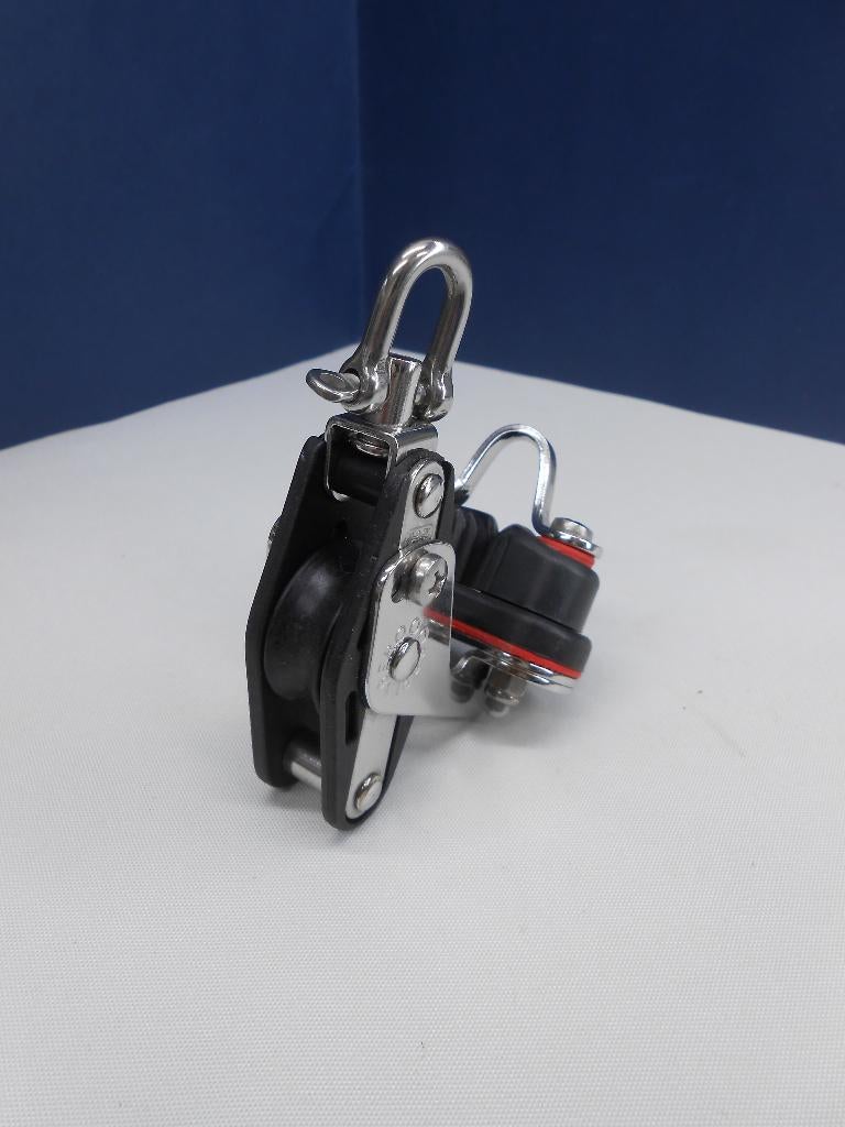 Mini Grootschootblok, Talieblok, met klem hondsvot, 8 mm, Watersport en Boten, Accessoires en Onderhoud, Ophalen of Verzenden