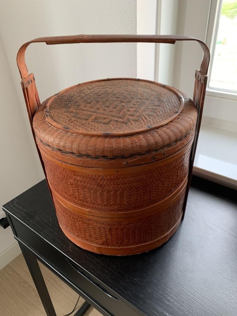 Vintage autentieke Chinese bruidsmand geluksmand, Antiek en Kunst, Ophalen
