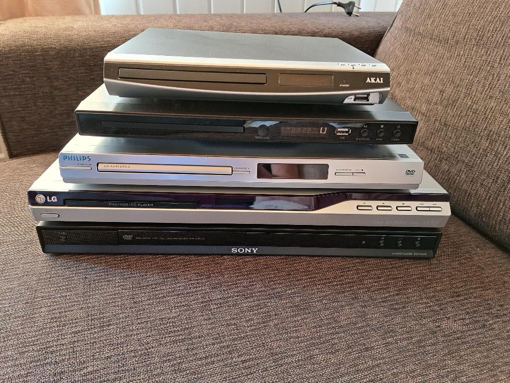 6 x Dvd speler, Ophalen, Gebruikt, Dvd-speler, Overige merken