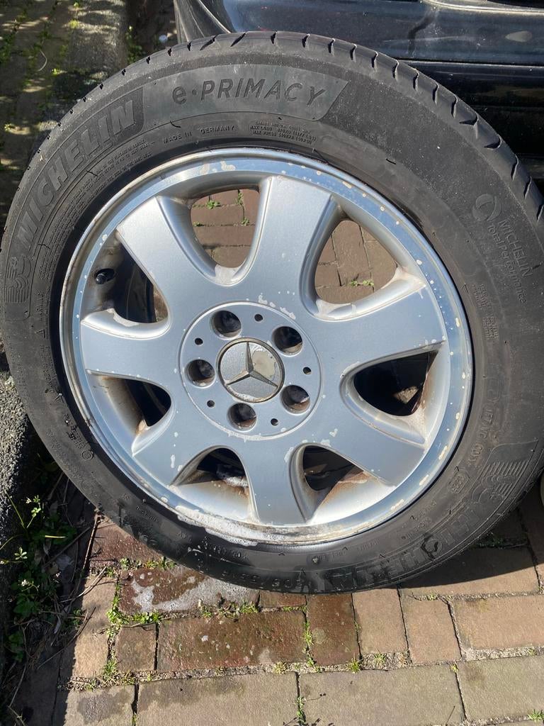 Mercedes C klasse lichtmetalen velgen, Ophalen, Gebruikt, Banden en Velgen, Personenwagen