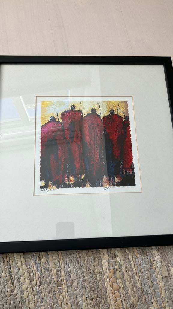 Zeefdruk in lijst Alie Kruse Kolk, Ophalen