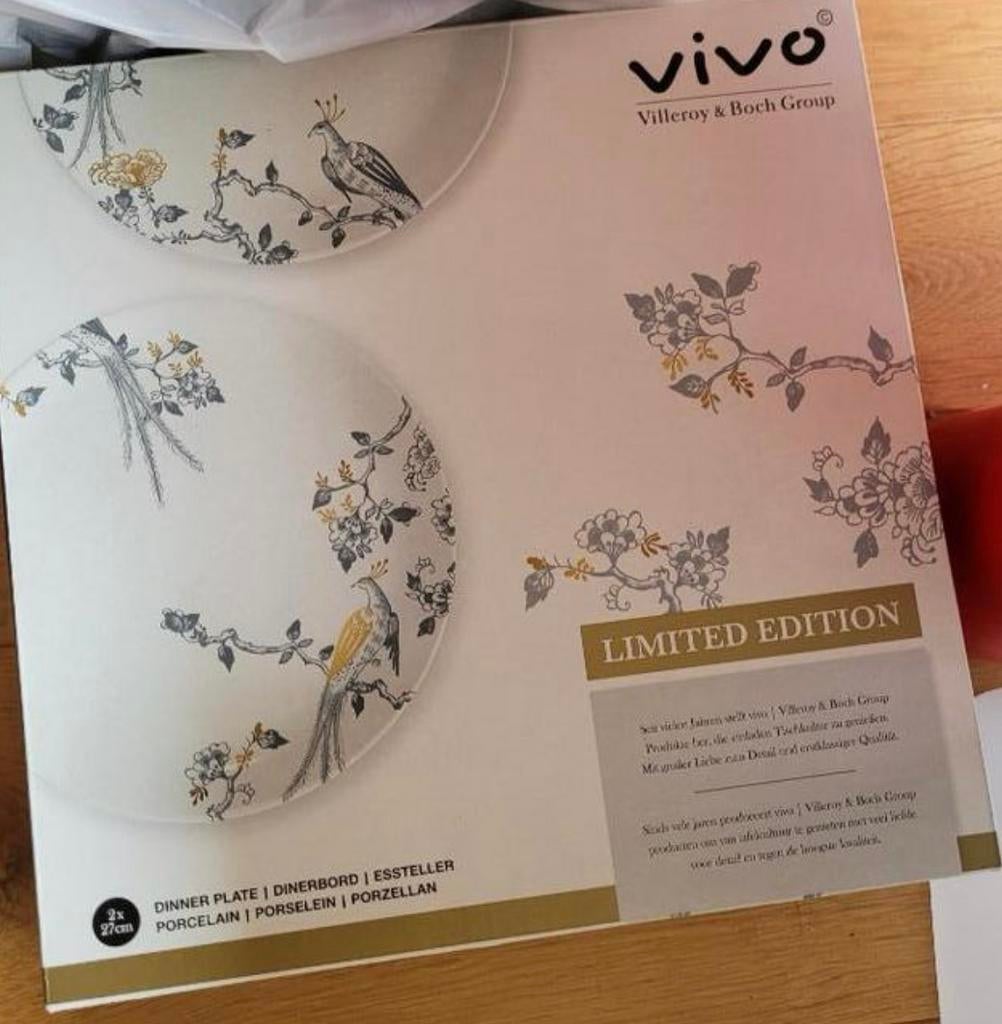Vivo Villeroy en Boch porselein limited edition dinerborden, Nieuw, Ophalen of Verzenden, Bord(en), Overige stijlen
