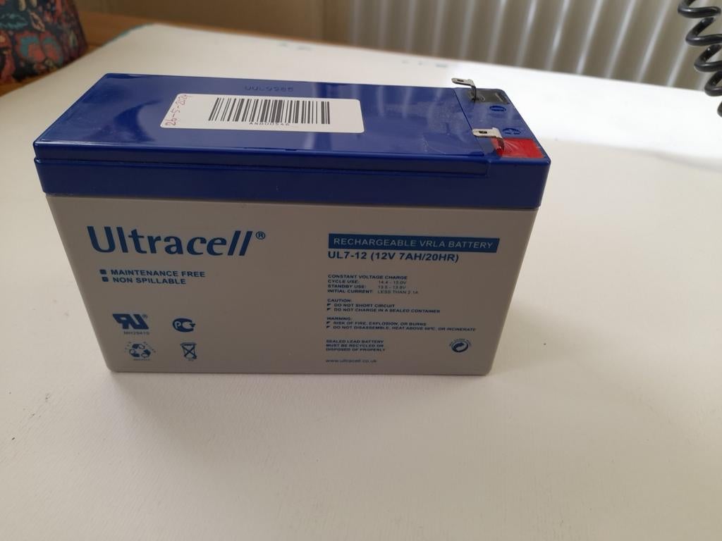 Ultracell Accu UL7-12 (12V 7Ah/20HR) - Onderhoudsvrij, Ophalen, Nieuw, Universele onderdelen