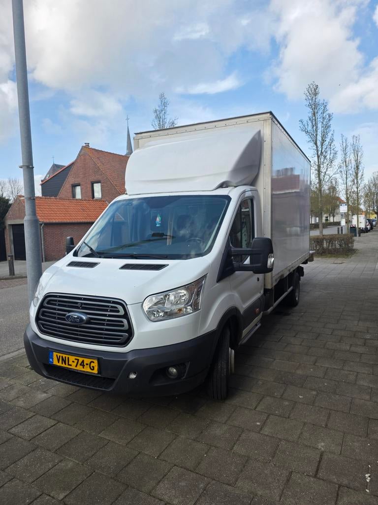 Ford Transit CDC 350 L4h1 Tdci 170pk RWD 2019 Wit (Trekhaak), Auto's, Bestelauto's, 13 km/l, Achterwielaandrijving, 1995 cc, Euro 6
