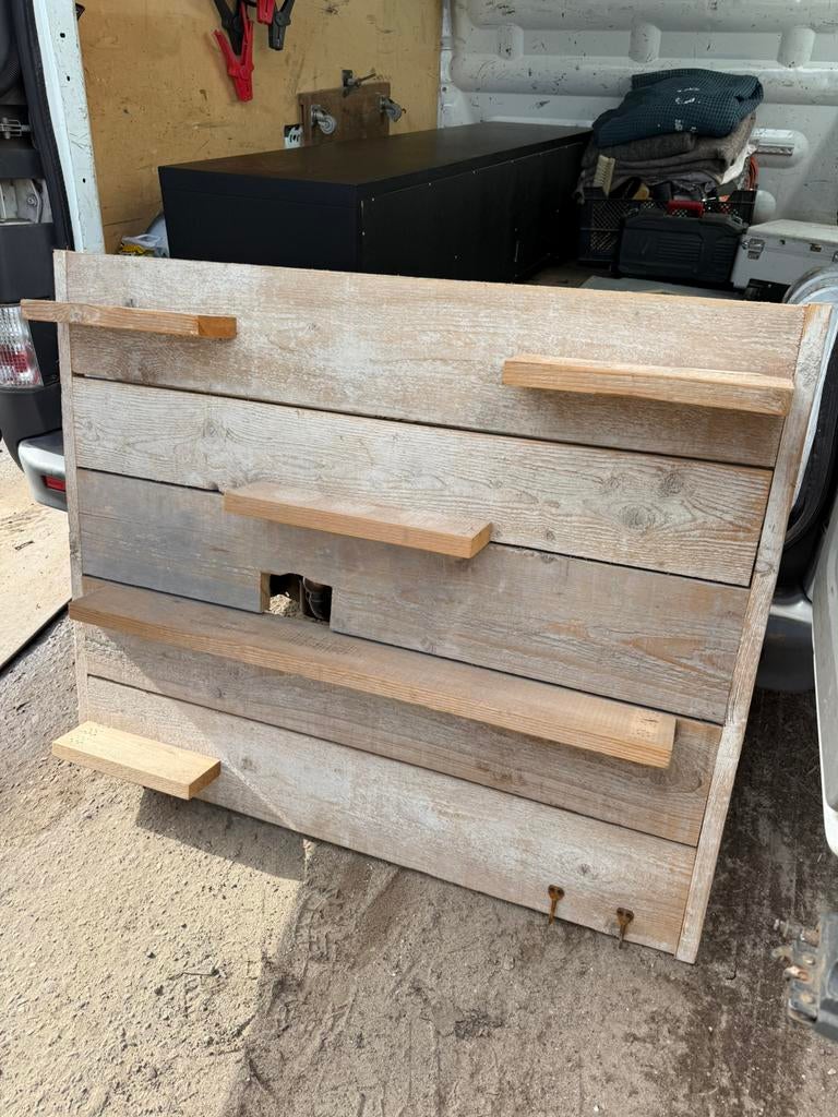 Grote houten wandplank - steigerhout, Ophalen, Gebruikt, X, X