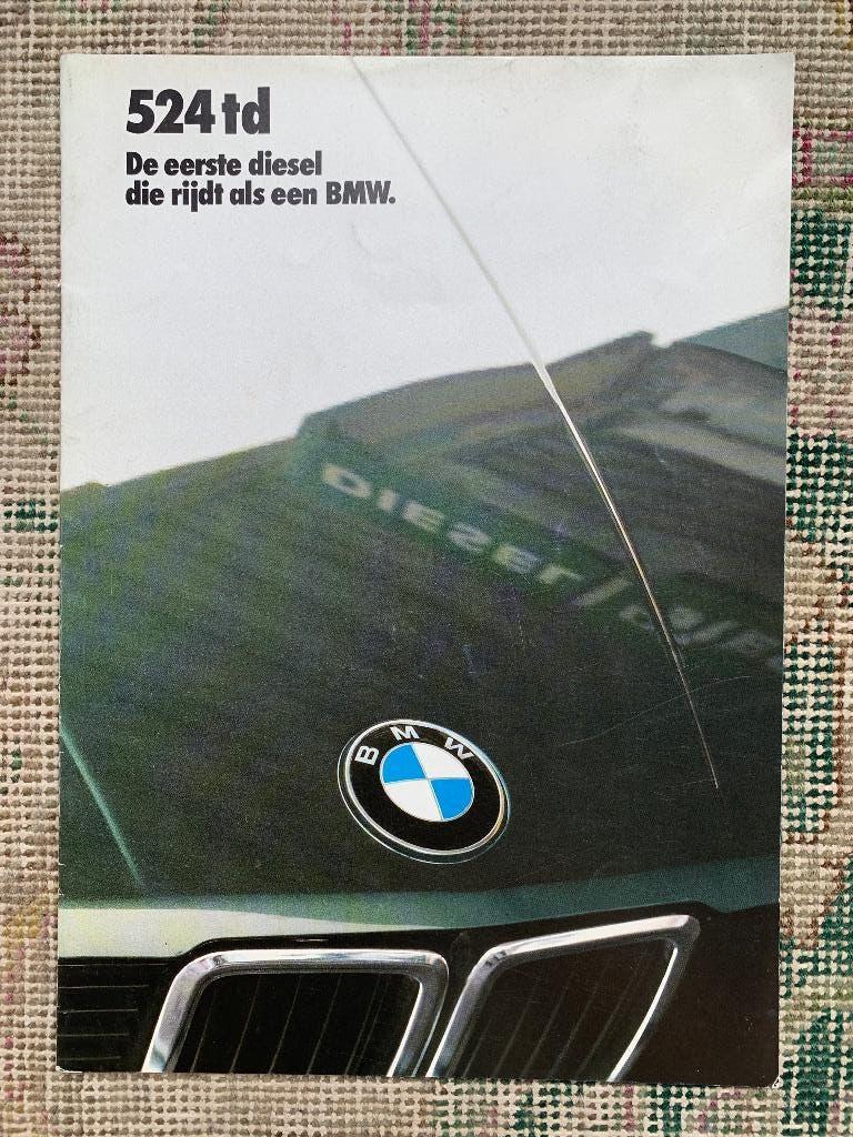 Nederlandse brochure folder BMW 524td E28 1984, Ophalen of Verzenden, Zo goed als nieuw, BMW, BMW