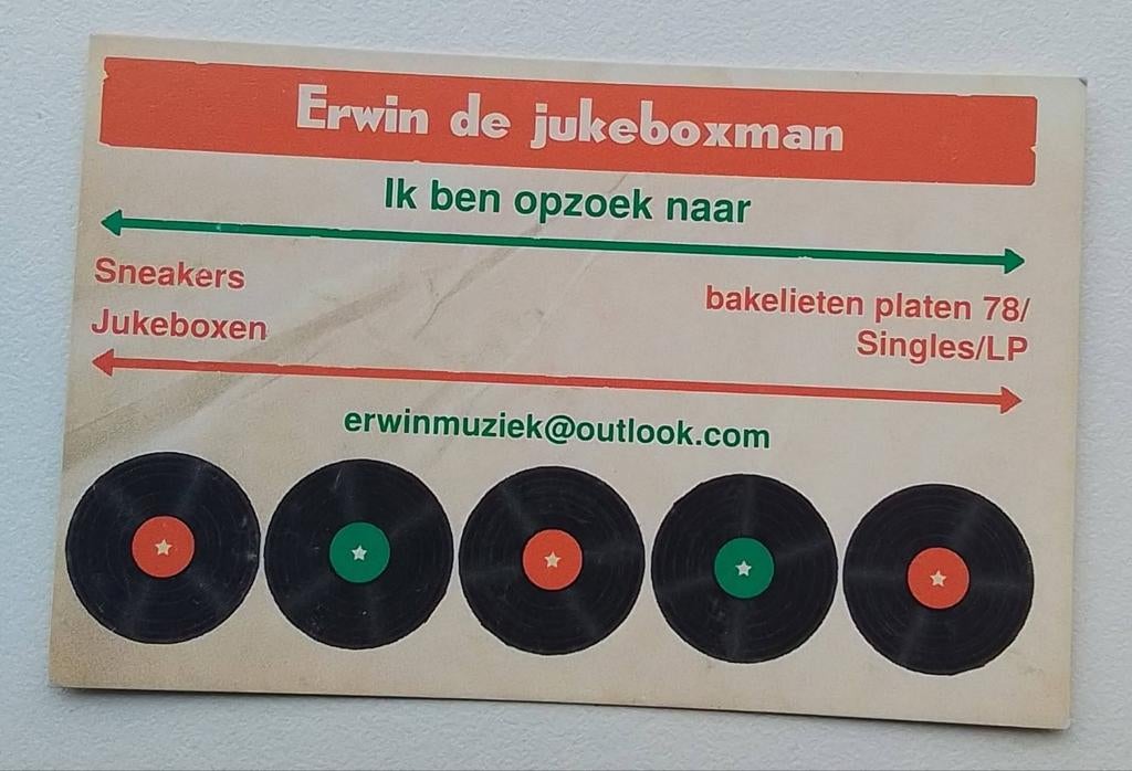 Erwin de Jukeboxman zoekt Jukeboxen en platen, Ophalen of Verzenden