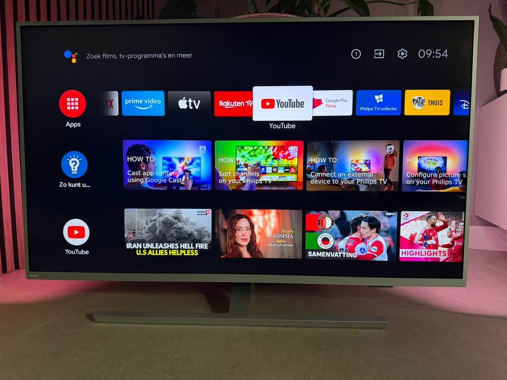 Philips 43 inch 4K Android tv, Philips, 50 Hz, Ophalen of Verzenden, Zo goed als nieuw