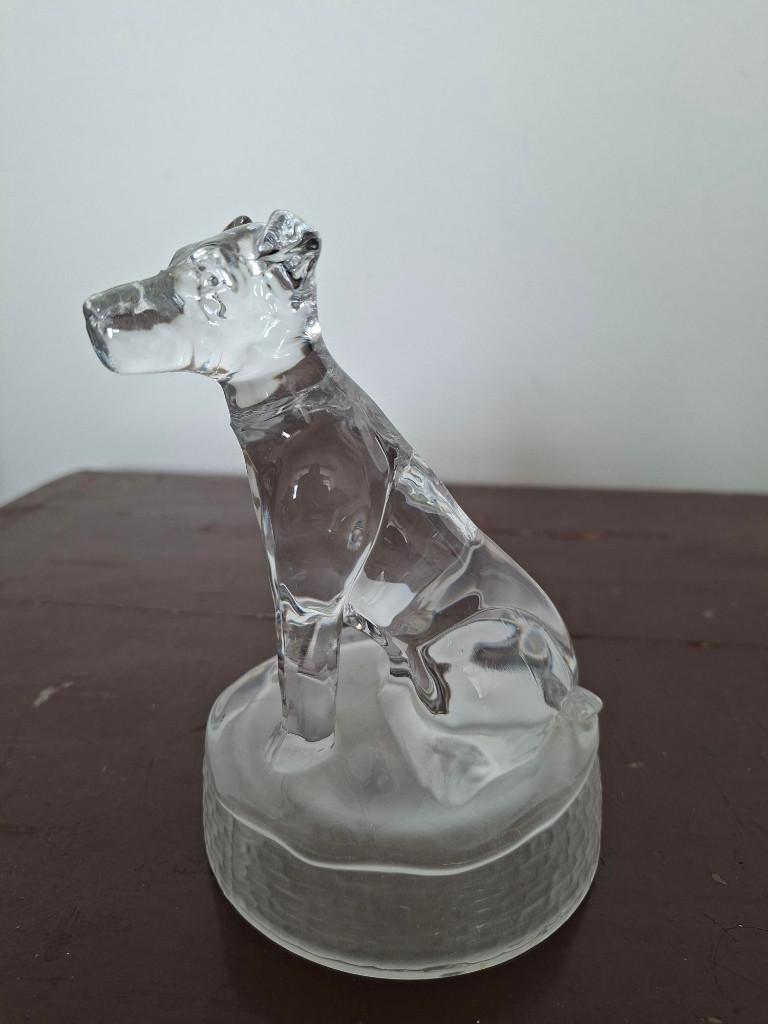 Vintage Cristal D'Arques beeldje terriër, design J.G.Durand, Antiek en Kunst, Antiek | Glas en Kristal, Ophalen of Verzenden