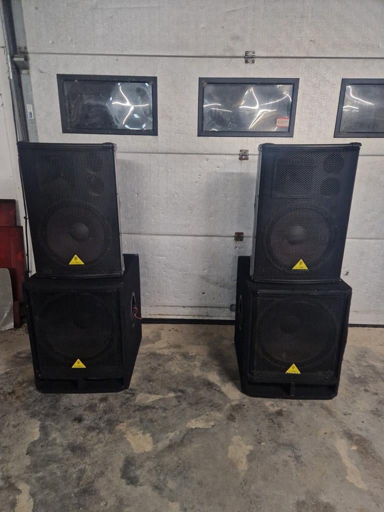 Behringer PA set met DAP versterkers, Ophalen of Verzenden, 120 watt of meer, Overige typen, Overige merken