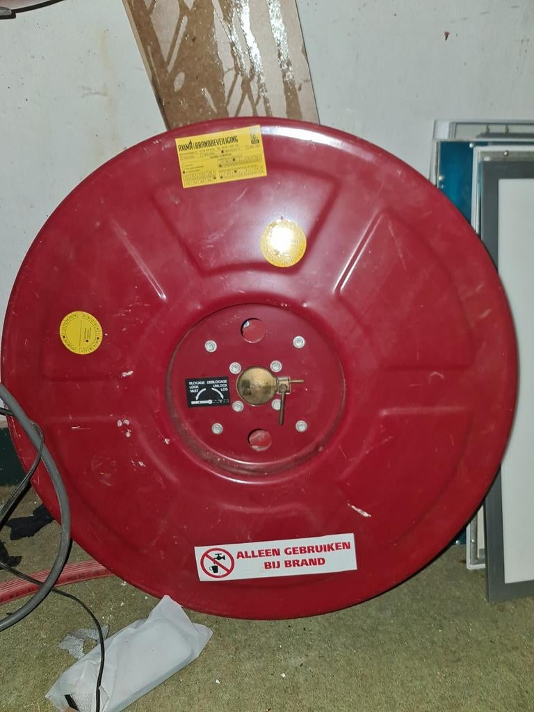 Brandslanghaspel - Gebruikt, maar functioneel, Ophalen of Verzenden, Gebruikt, Brandblusser