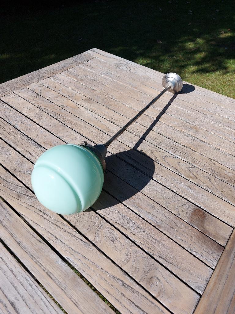 Art deco hanglamp, Huis en Inrichting, Lampen | Hanglampen, Ophalen, Gebruikt, 50 tot 75 cm, Art deco