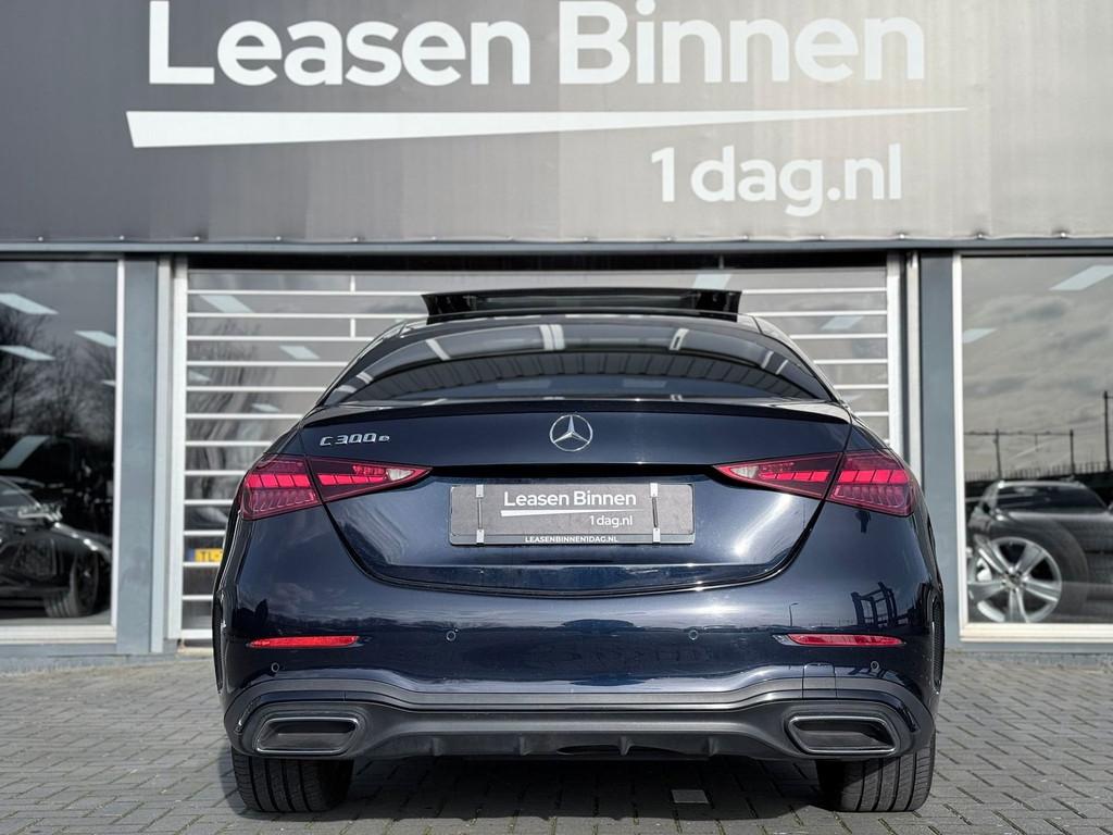 Mercedes-Benz C-klasse 300 e AMG Burmester|Memory|360|HeadUp, Achterwielaandrijving, Gebruikt, 4 cilinders, Leder