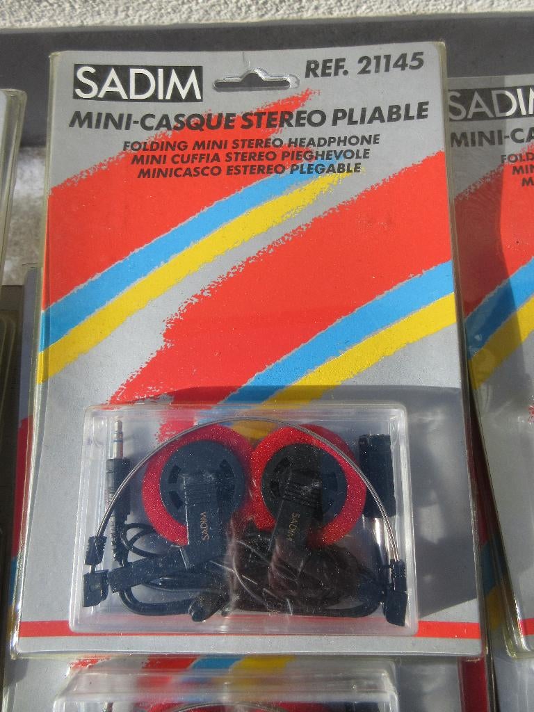 Vintage Sadim mini opvouwbare stereo koptelefoon, Audio, Tv en Foto, Koptelefoons, Ophalen of Verzenden, Nieuw, Overige merken
