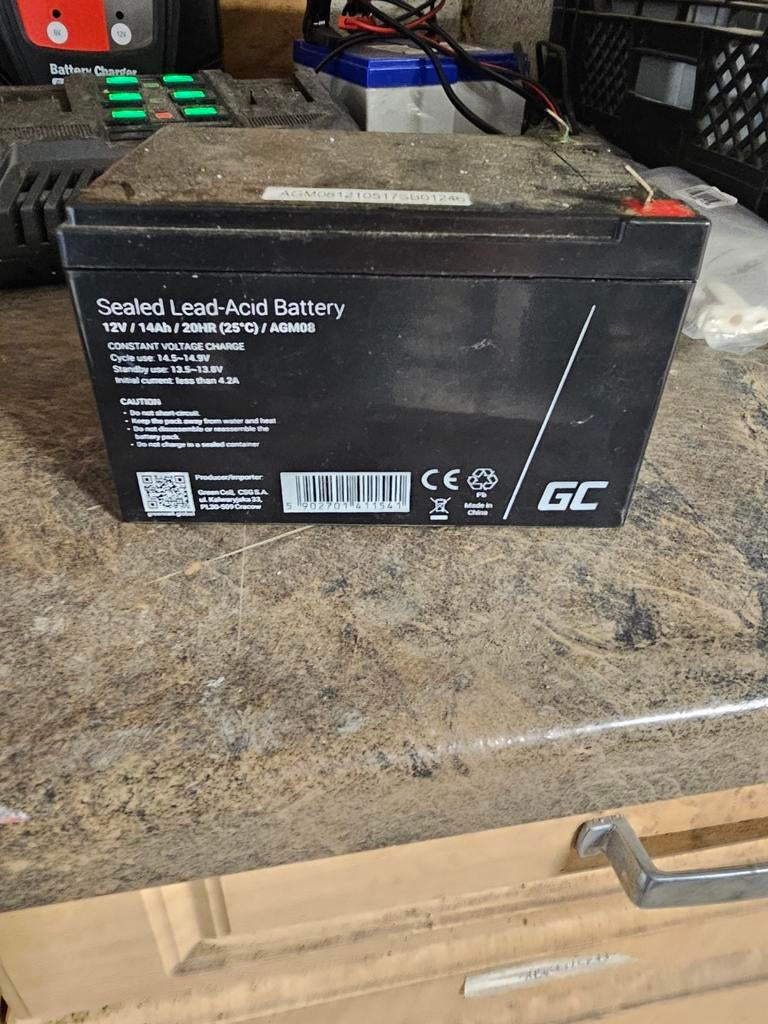 Loodaccu 12V 14Ah AGM08 - Verzegelde Accu, Ophalen