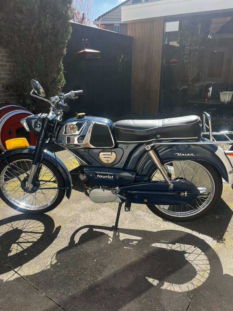 Union Tourist ‘73 op kenteken, Fietsen en Brommers, Overige merken, Maximaal 45 km/u, 2 versnellingen, 49 cc
