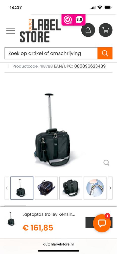 Laptop tas trolley, Ophalen of Verzenden, Zo goed als nieuw, 30 cm of meer