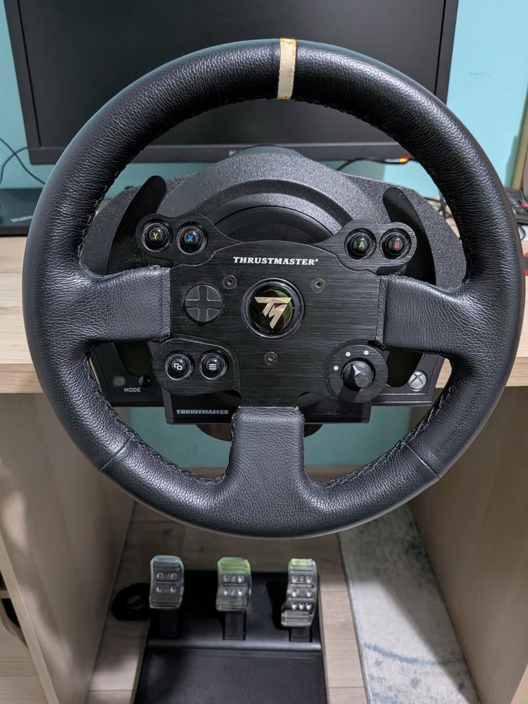 Thrustmaster TX leather edition pc, xbox, Spelcomputers en Games, Spelcomputers | Xbox | Accessoires, Ophalen of Verzenden, Zo goed als nieuw