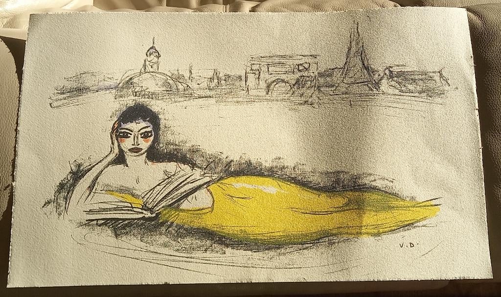 Kees Van Dongen Lithografie "La sirène de Paris", Antiek en Kunst, Ophalen of Verzenden