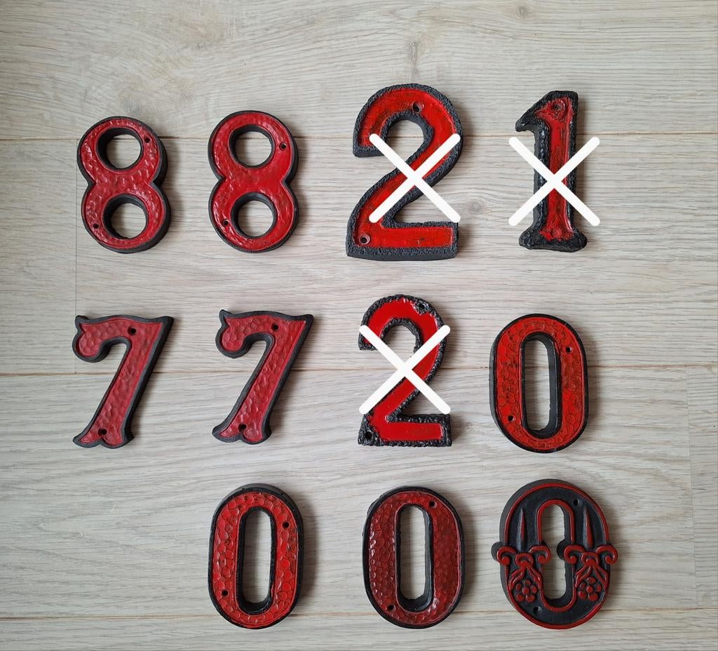 Vintage Seventies huisnummers, Bay keramiek W-Germany, Antiek en Kunst, Antiek | Keramiek en Aardewerk, Ophalen of Verzenden