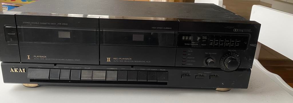 Akai double/dubbel cassette deck vintage, Ophalen, Akai