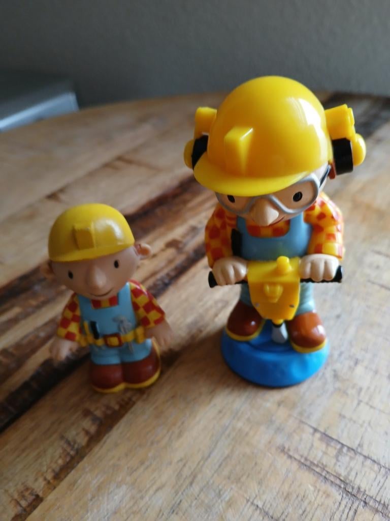 BOB DE BOUWER POPPETJES 2 STUKS, Ophalen of Verzenden, Gebruikt