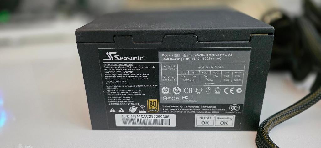 Seasonic Voeding SS-520GB, Ophalen of Verzenden, Gebruikt