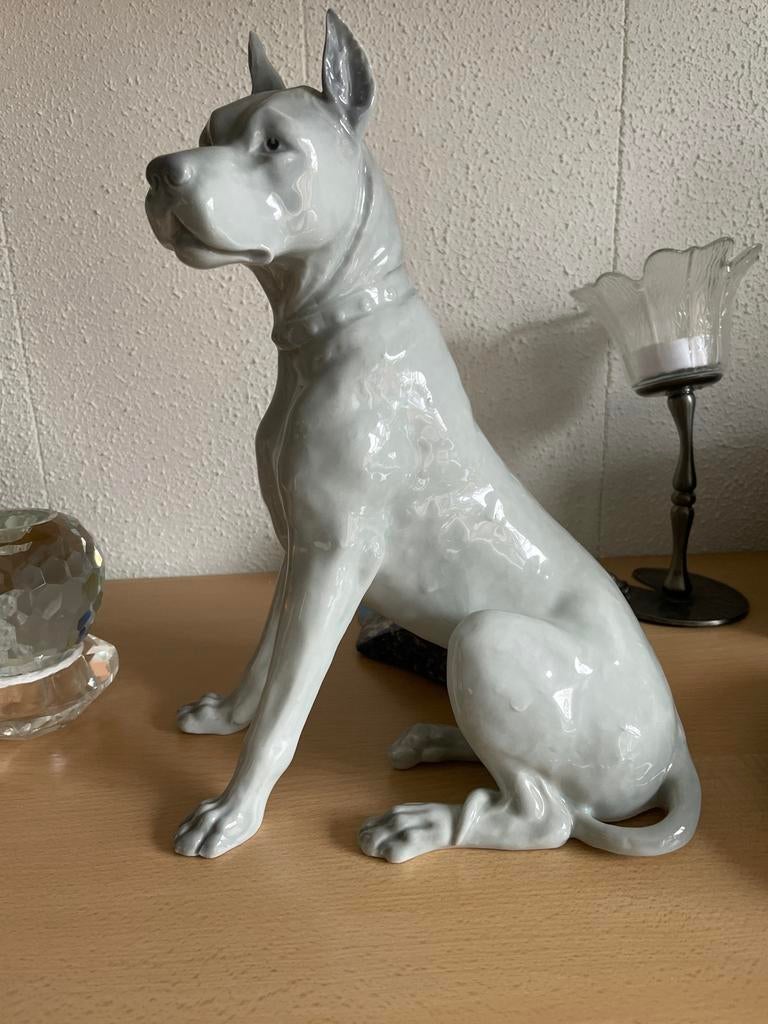Porseleinen Duitse Dog Beeld - 27cm, Ophalen of Verzenden
