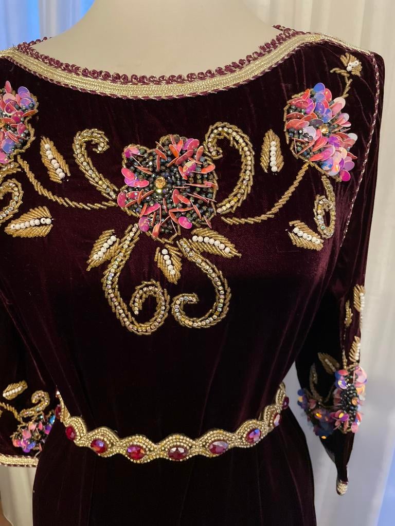 Schitterende Mobra Marokkaanse jurk/caftan, Overige kleuren, Maat 42/44 (L), Ophalen of Verzenden, Zo goed als nieuw