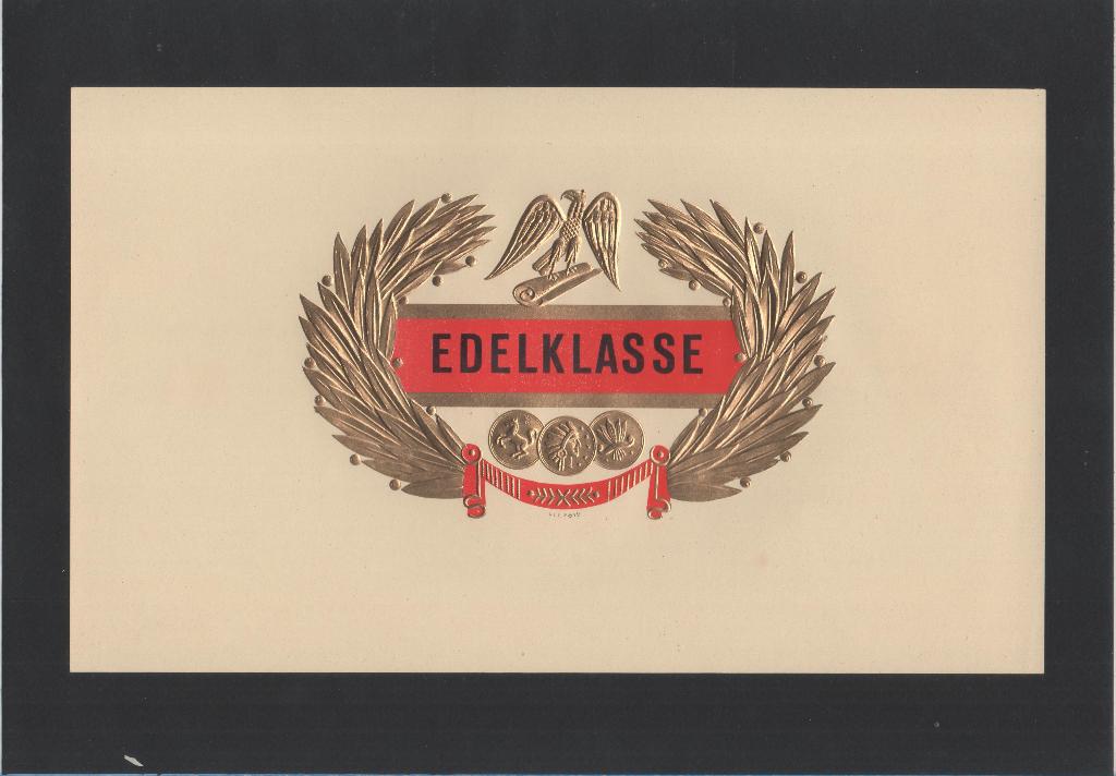 Sigarenband 132 Etiket Edelklasse, Ophalen of Verzenden, Zo goed als nieuw, Sigarenbandjes