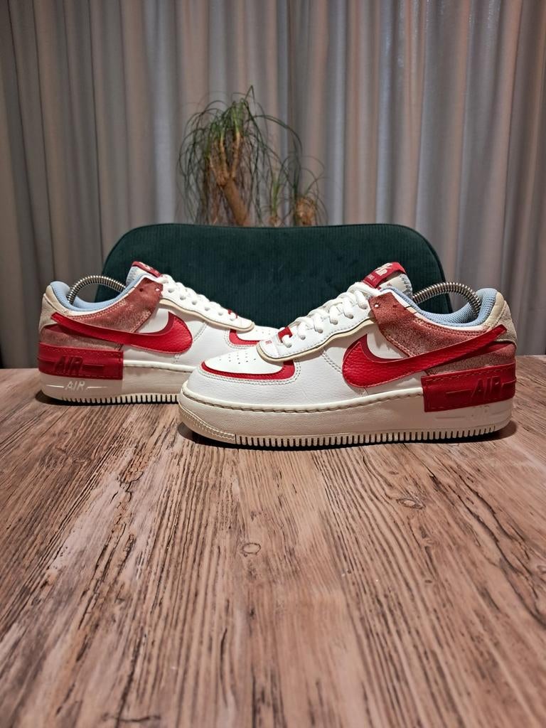 Nike Air Force 1 Shadow Premium 'Cracked Leather' Size 39, Wit, Nike, Ophalen of Verzenden, Sneakers of Gympen